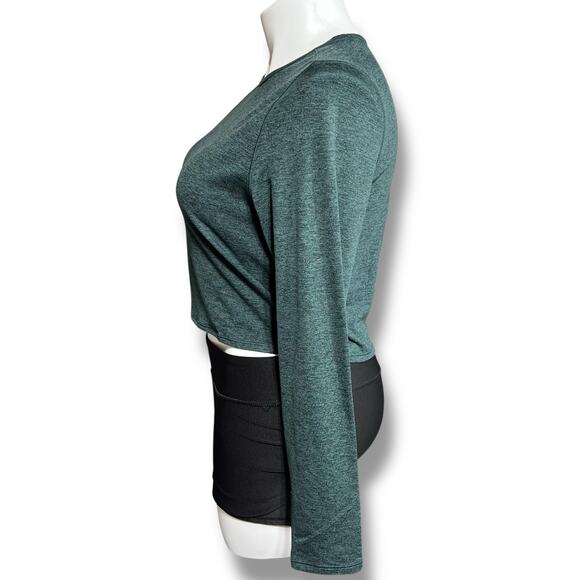 Girlfriend Collective Womens Athletic Crop Top Long Sleeve Pullover Green XXL - Picture 4 of 6